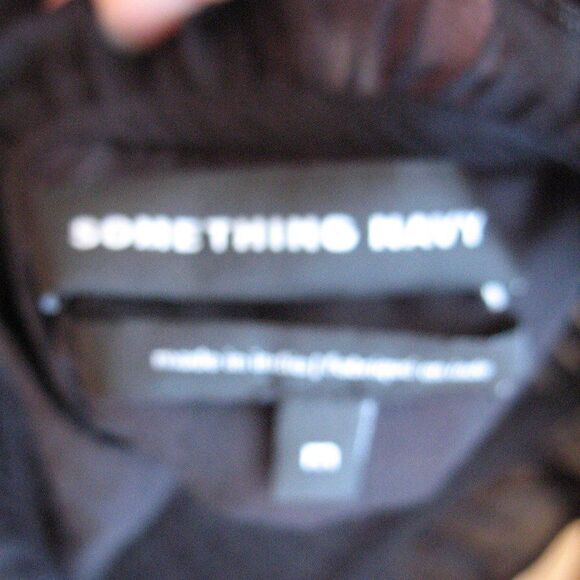 Something Navy Black Pleated Blouse Top - Picture 9 of 9